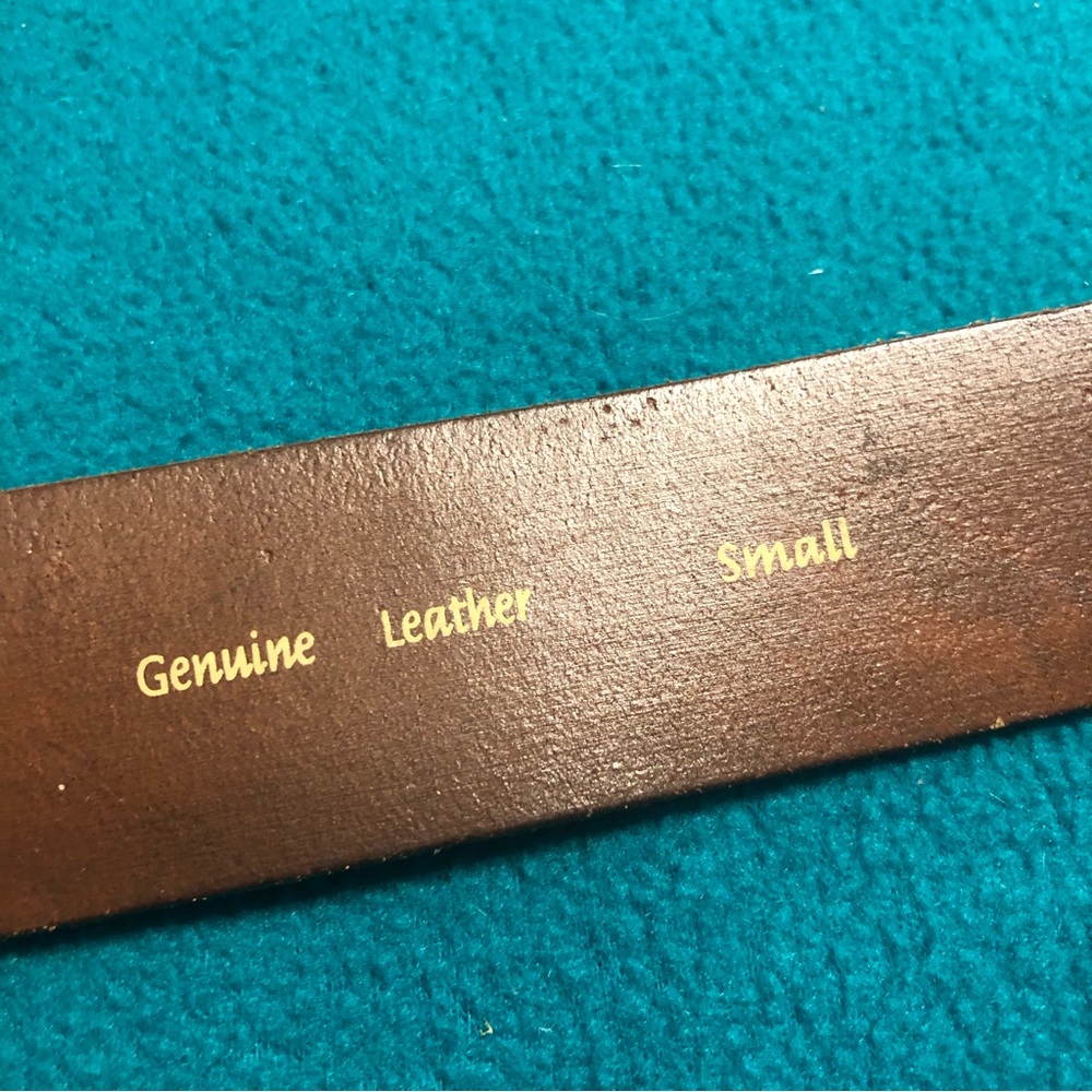 Vintage Fossil Belt w Floral Enameled Buckle Sz S - Picture 10 of 11